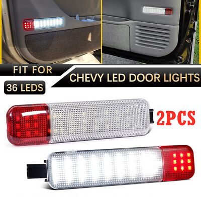 #ad Pair LED Door Courtesy Light For Chevy Silverado Suburban Tahoe GMC Sierra Yukon $12.68