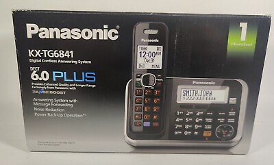 #ad Panasonic 6.0 Plus KX TG6841 Digital Cordless Answering System New In Box SeePix $20.00