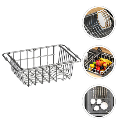 #ad Dish Drainer Expandable Stainless Steel Dish Drying Rack Kitchen Dish Drainer $21.99