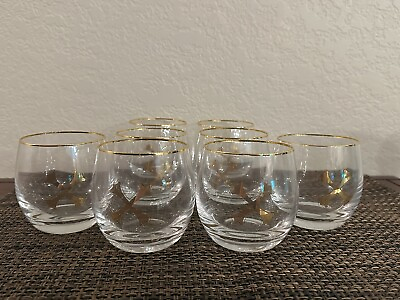 #ad Bumbu Rum Cocktail Glasses Gold Crossbones Lowball Rocks Set of 2 $17.00