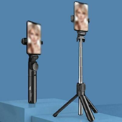#ad Extendable Selfie Stick Tripod w Wireless Remote and Tripod Stand Selfie Stick $10.10