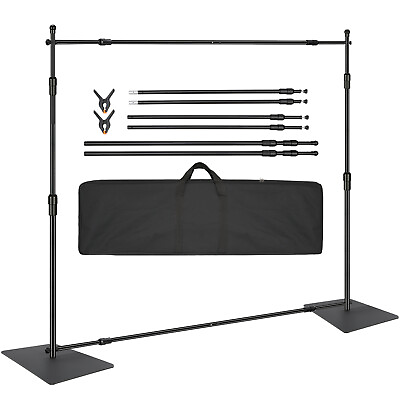 #ad VEVOR Pipe and Drape Kit Heavy Duty Backdrop Stand Carbon Steel Base 10x10 ft $64.99