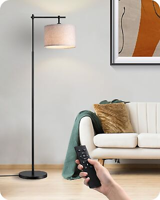 #ad Dimmable Floor Lamp with Remote Modern Black Floor Lamp for Nursery Adjusta... $88.04