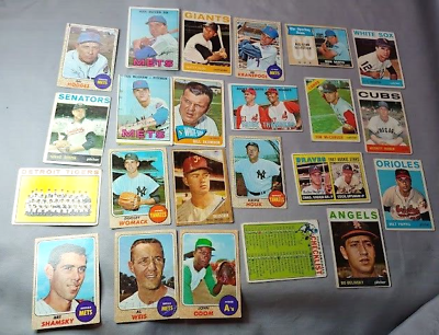 #ad 1960s Topps Baseball Card Lot 1962 1964 1965 1966 1967 1968 $34.95
