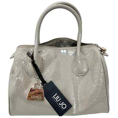 #ad Liu Jo Melanie Satchel Handbag Double Handle PVC in Champagne Gray $48.00