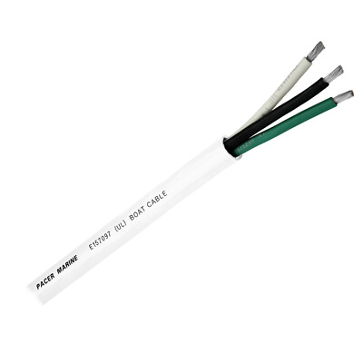 #ad Pacer Round 3 Conductor Cable 500amp;amp;#39; 14 3 AWG Black Green amp;amp;amp; $406.25