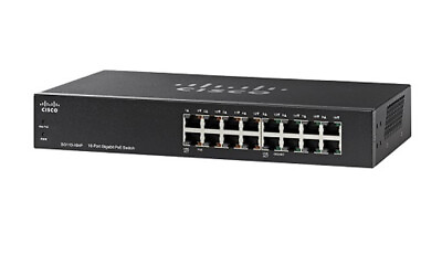 #ad Cisco SG110 16HP 16 Port Gigabit PoE Unmanaged Switch SG110 16HP NA $108.00