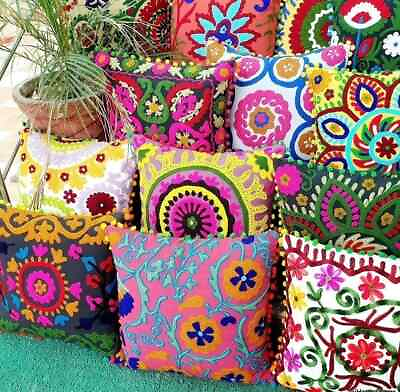 #ad Mexican Pillow Cover Embroidered Pillow Cases Bedroom Decorative Pillow $12.99