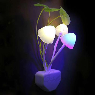 #ad Romantic Color Changing 3 Color Mushroom LED Night Light NightLite New $11.93