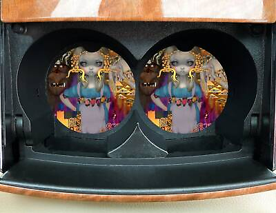 #ad Alice in a Klimt Dream Jasmine Artwork Renaissance Gothic car coasters $7.95