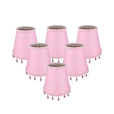 #ad Inc. Set of 6 Beaded Empire Chandelier Lamp Shade with Decorative Trim 3 x... $68.06
