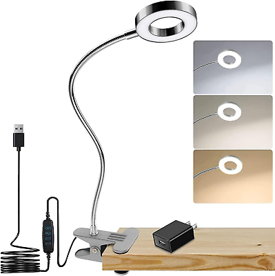#ad Dimmable Clip on Reading Light with 48 LED USB Bed Night Lights $27.31