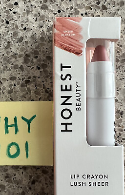 #ad HONEST BEAUTY Lip Crayon LUSH SHEER in SHEER BLOSSOM .105oz 3g Full Size; BNIB $7.99