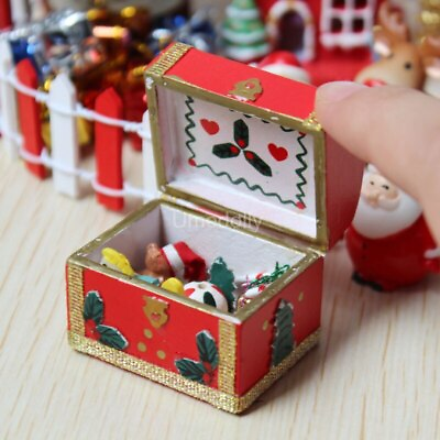 #ad 1:12 Scale Dollhouse Miniature Gift Christmas Toys Boxes Furniture Accessories $11.79