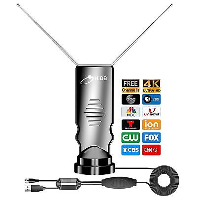 #ad Rabbit Ears Antenna Long Range Reception with Amplifier TV Antenna for Smart ... $28.40