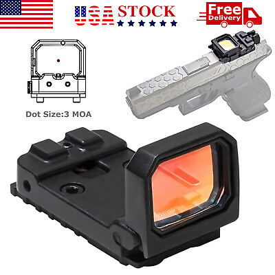#ad Mini Folding Flip Up Red Dot Sight Holographic Reflex Sight RMR For Glock Pistol $35.99