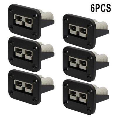 #ad 6Pcs For Anderson Connector Plug Flush Mount 50Amp Mounting Bracket Panel Cover $22.95
