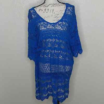 #ad Catherine#x27;s Embroidered Top Blue Size 2X $20.00