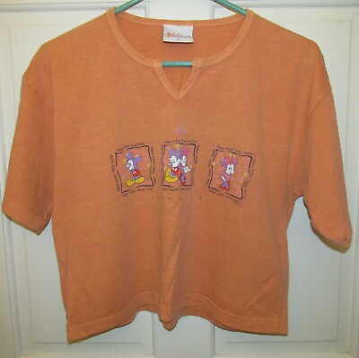 #ad Sour Grapes Womens Orange Disney Mickey amp; Minnie Florida T Shirt Size M $14.00