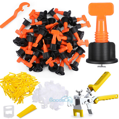 #ad 600pcs Tile Leveling System Kit Reusable Tile Spacer Wall Floor Clips Tool US $7.89