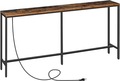 #ad Console Table with Power Outlet 70.9quot; Narrow Sofa Table Industrial Table $61.37