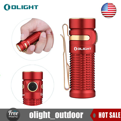 #ad Olight Baton 3 Rechargeable Flashlight Red 1200 Lumen LED Tiny amp; Powerful pocket $58.99