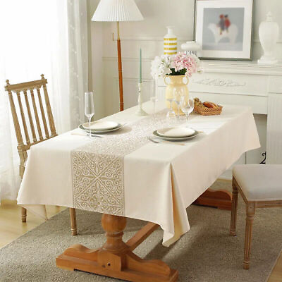 #ad Floral Pattern Tablecloth Table Home Decoration Rectangular Dining Table Cover $50.93