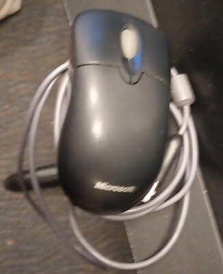 #ad MICROSOFT USB Wired Optical Mouse P N X800898 .BLACK WORKS $11.89