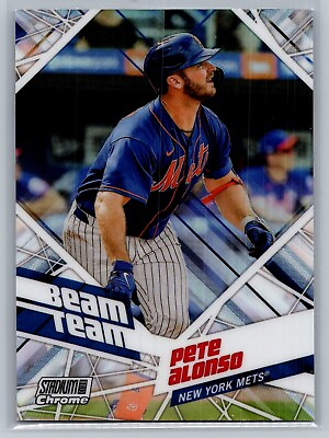 #ad 2021 Stadium Club Chrome Pete Alonso #BTC 12 Beam Team New York Mets $6.26