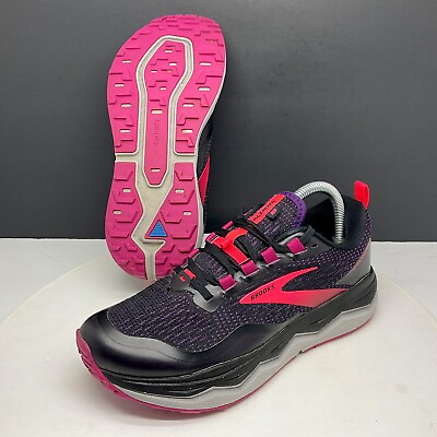 #ad Brooks Shoes Women 8B Caldera 5 Trail Running Sneakers Black Purple 1203411B020 $39.89
