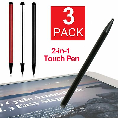 #ad 2 in 1 Touch Screen Pen Stylus Universal For iPhone iPad Samsung Tablet Phone PC $3.89