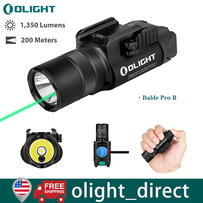 #ad Olight Baldr Pro R Pistol laser sight Tactical Light Green Laser Rail 1350 lumen $169.95
