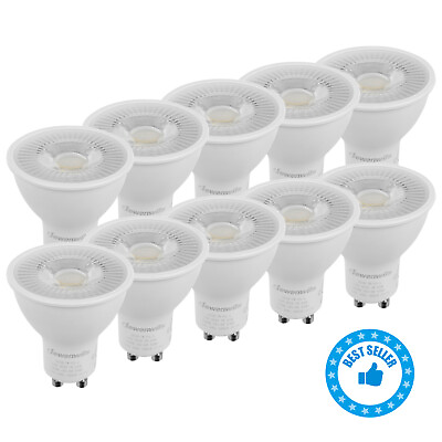 #ad DEWENWILS 10 Pack GU10 LED Dimmable Bulb 500LM 5000K Daylight 7W LED Bulbs $18.99