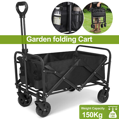#ad Wagon Folding Cart Collapsible Garden Beach Utility Outdoor Camping Sports 330lb $56.99