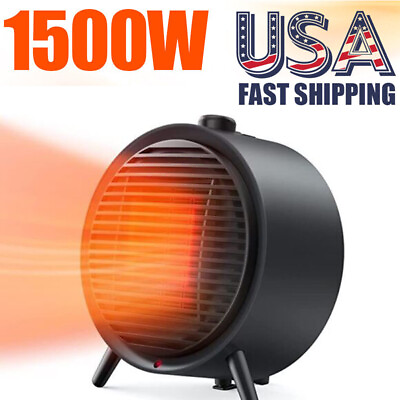 #ad 1500W Portable Electric Space Heater Ceramic Desktop Hot Air Fan for Indoor Use $18.99