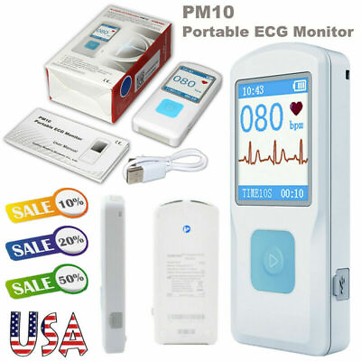 #ad CONTEC ECG Machine Handheld Portable Heart Beat EKG Monitor USB Bluetooth USA $79.00