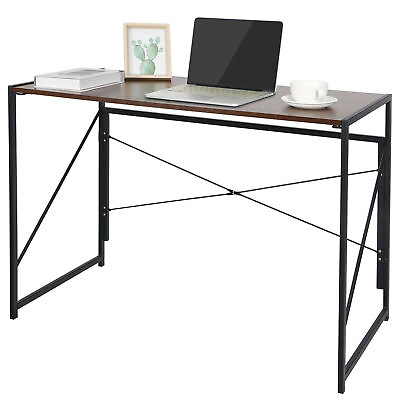 #ad Computer Desk Writing Modern Simple Study Industrial Style Folding Home Office $41.58