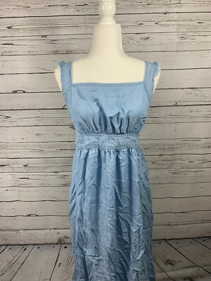 #ad NWOT True Craft Womens Blue Cross Back Sleeveless Denim Jumper Dress Size XL $21.99