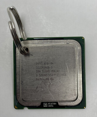 #ad Intel CPU Keychain With Sanded Edges And Keyring Attached Custom W Real CPUs $13.20