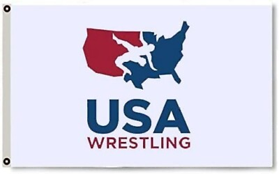 #ad 3X5 WHITE SUPER USA Wrestling Flag Logo Banner Man Cave Garage Dorm Gift Sport $12.88