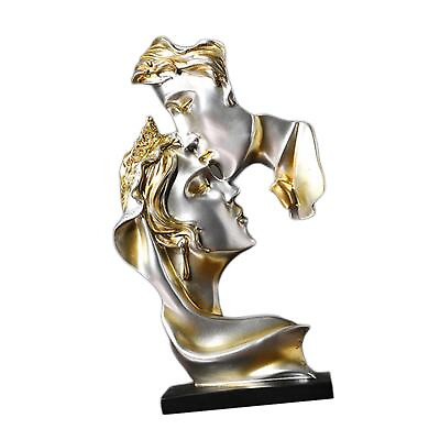 #ad Couples Kissing Statue Figurines Collectible Decor for Desk Garden Party Bedroom $8.81