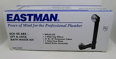#ad Eastman Plumbing SCH 40 ABS Lift amp; Lock Bath Waste Kit Part # 35291 New $19.99