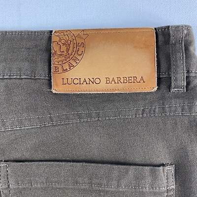 #ad Luciano Barbera Denim Pants Adult 34” EU 52 Italy Made Brown Khaki Jeans Men’s $75.00