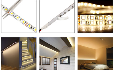 #ad Warm White 150 300 600Leds 3528 5050 Flexible DIY Lighting LED Rope Strip Light $13.97