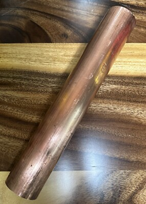 #ad 2” Diameter Solid Copper Rod Round Bar 12” Long 1 Foot $155.00
