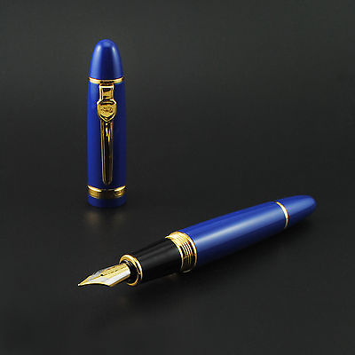 #ad Promotion Jinhao 159 General Blue Fountain Pen Golden Clip Medium Nib $5.99