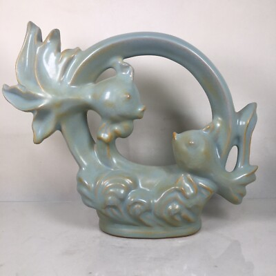 #ad 13.3quot; china antique song dynasty ru kiln porcelain lce crack animal fish statue $497.99