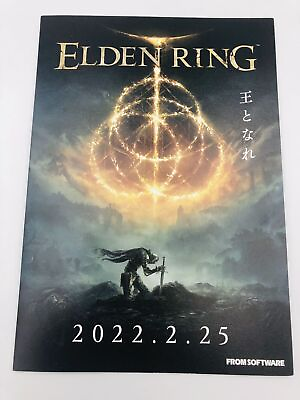 #ad Elden Ring gatefold advertising pamphlet Japan Booklet ONLY ad preview promo $17.99