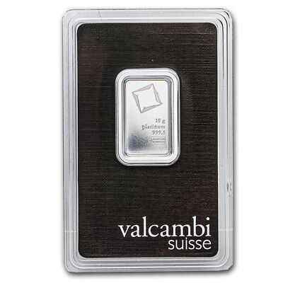 #ad 10 gram Platinum Bar Valcambi In Assay $373.65