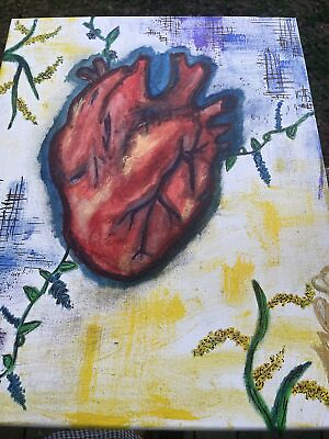 #ad Anatomical Heart With Floral $250.00